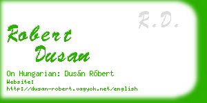 robert dusan business card